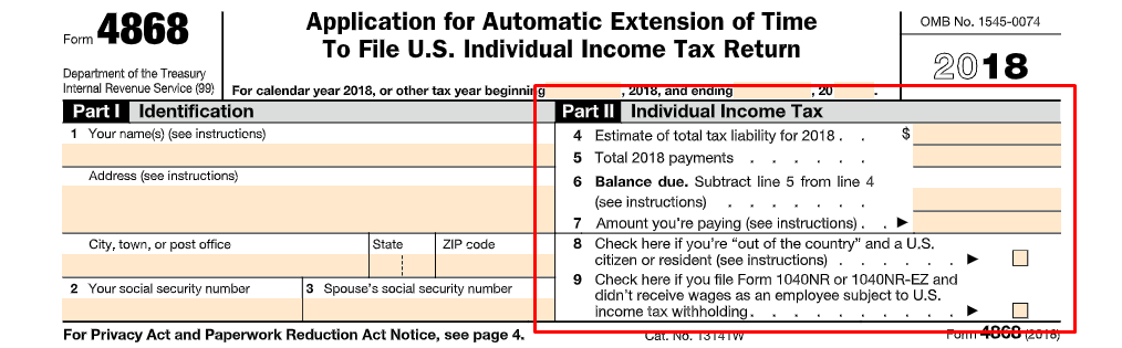 Irs 4868 Fill Save Print And Share Forms Online Id 527 Pdfquick